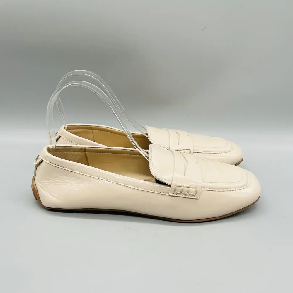Sam Edelman Shoes Women 8 Off White Tucker Penny Loafer Flats Slip On Casual